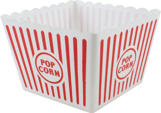 Large Plastic Popcorn Holder - Plastic Popcorn Box (800x620), Png Download