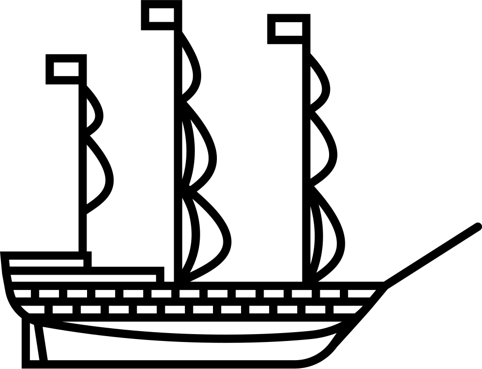 Old Ship - - Scalable Vector Graphics (980x751), Png Download