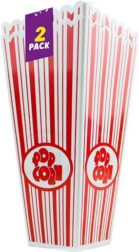 Plastic Popcorn Holder - Beistle 57473 Plastic Popcorn Boxes, 2-inch By 3-3/4-inch (800x620), Png Download
