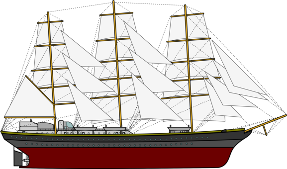 Sailboat Sailing Ship - Sailing Boat Clipart (577x340), Png Download