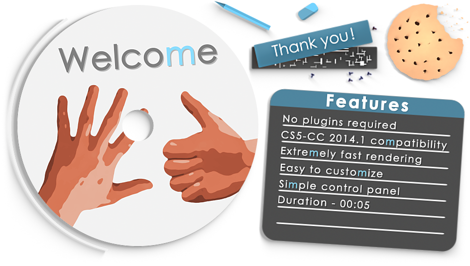 Cartoon Hands - Logo Reveal - Sign (960x540), Png Download