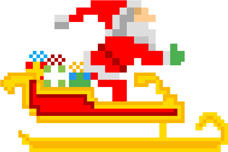 Santa's Sleigh - Christmas Day (1200x1200), Png Download