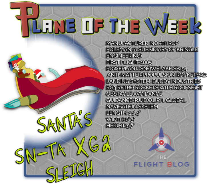 Santa's Sleigh Is Sure To Turn Heads While Traveling - Biplane (768x768), Png Download