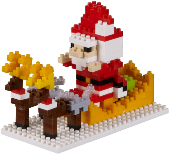Santas Sleigh - Brixies 412306 - Christmas Sleigh Christmas Series (1000x1000), Png Download