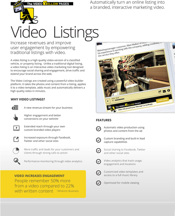 Video Ad - Video Yellow Pages (600x749), Png Download