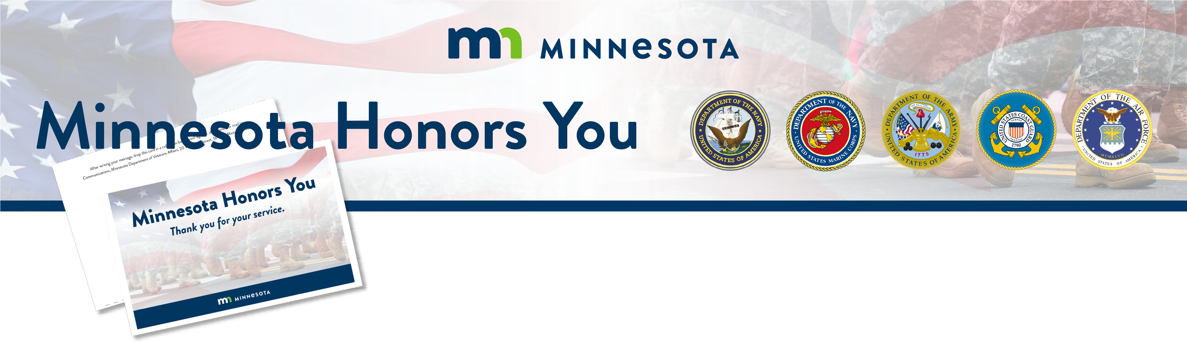 Join Us In Thanking Our Veterans And Service Members - Minnesota (4096x1292), Png Download