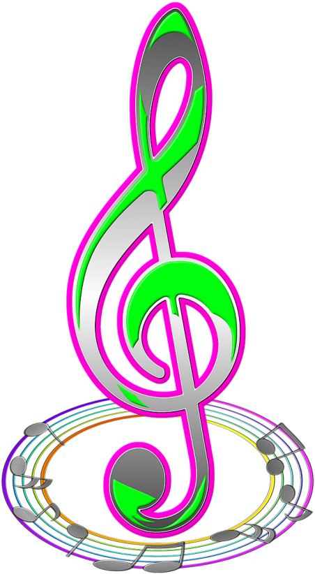 Note,scores,treble Clef,melody,music,clip Art,colored - 5'x7'area Rug (500x916), Png Download