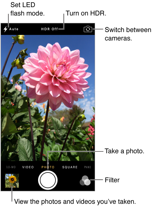 Camera In Photo Mode - Iphone Camera Mode (582x708), Png Download