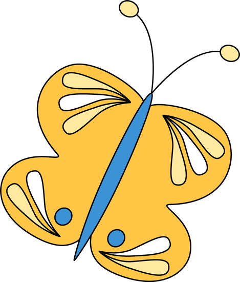 Yellow Butterfly - Dibujo Animado De Un Abeja (469x550), Png Download