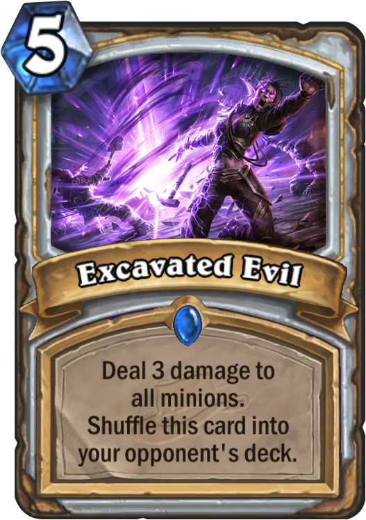 Excavated Evil Card - Hearthstone Free From Amber (567x811), Png Download