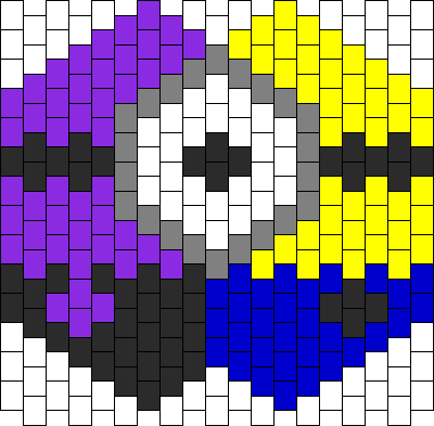 Evil Vs Good Minion Mask Bead Pattern - Peyote Stitch (400x393), Png Download