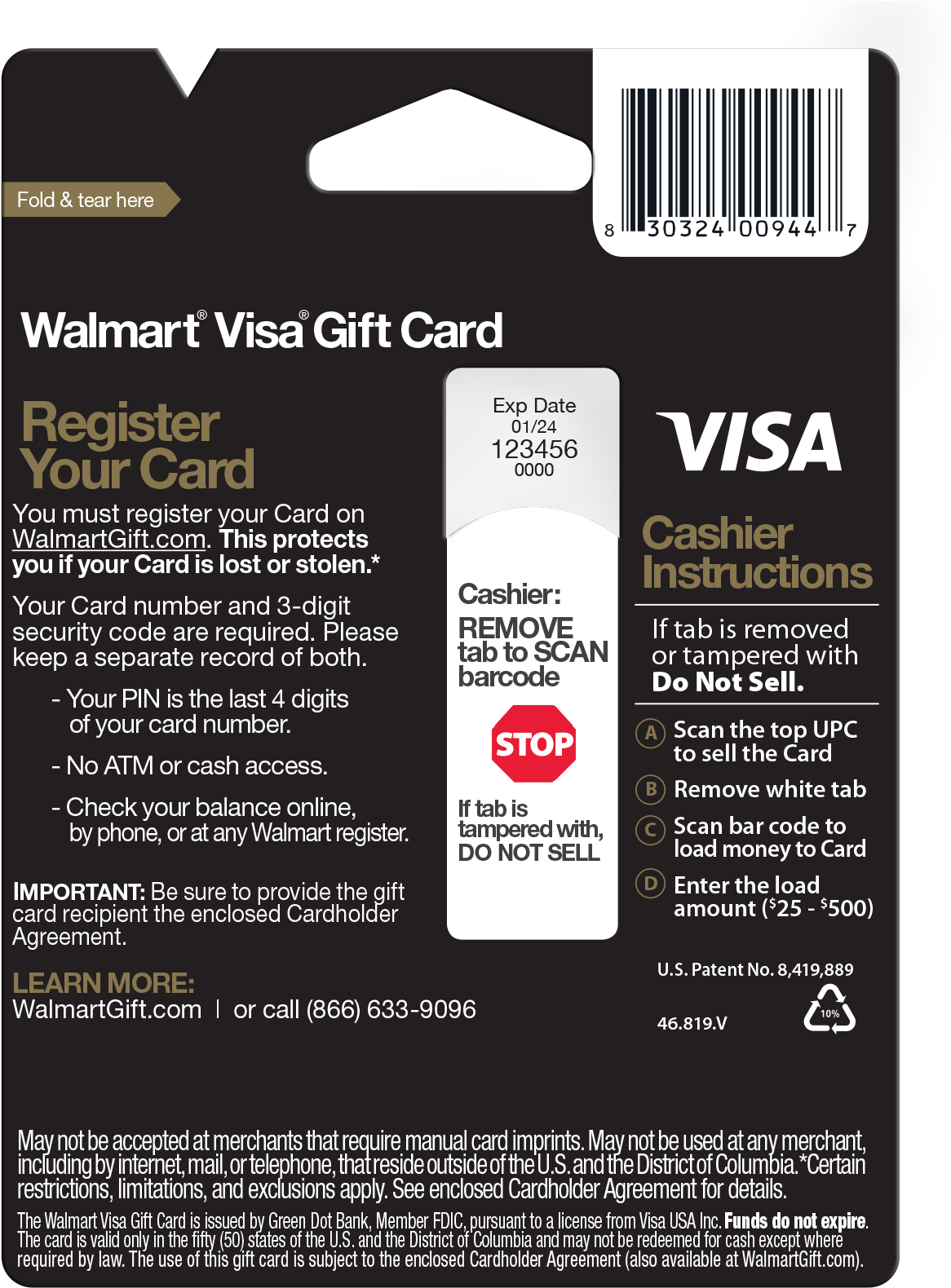 Walmart Visa Card (1219x1646), Png Download