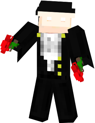 Tuxedo Mask, Actual Skin - Minecraft Tuxedo Mask (319x422), Png Download