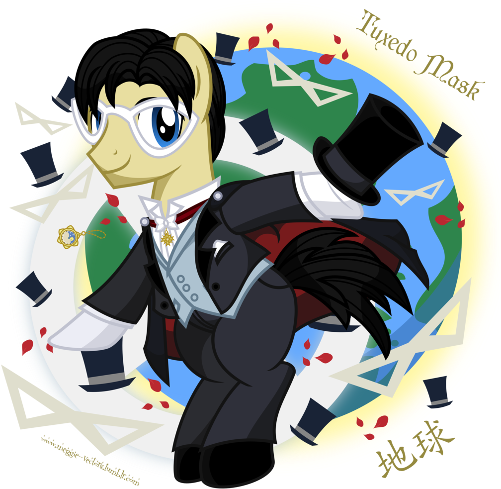 Meganlovesangrybirds, Cape, Clothes, Hat, Ponified, - Sailor Moon Mlp Tuxedo Max (1024x1024), Png Download
