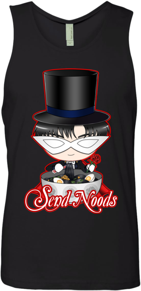 Tuxedo Mask Send Noods Next Level Men's Tank - Shirt (1024x1024), Png Download