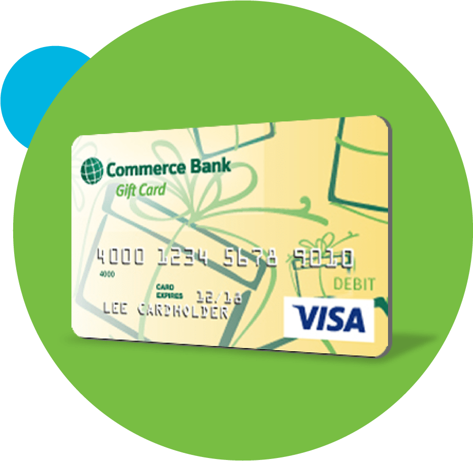 Visa Gift Card Commerce Bank - Credit Card (986x936), Png Download