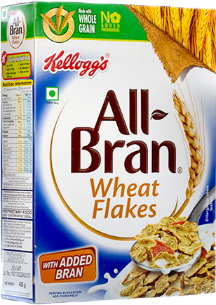 Kelloggs All Bran Wheat Flakes 425gm - Kellogg's All Bran Wheat Flakes Review (600x710), Png Download