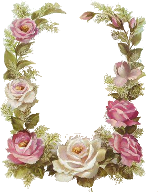 Vintage Floral Frame - Flower Vintage Border A4 (331x400), Png Download