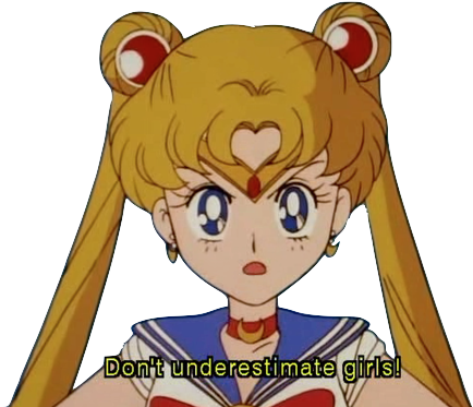 Kawaii Sailor Moon Anime Transparent - Sailor Moon Feminist Quotes (500x386), Png Download