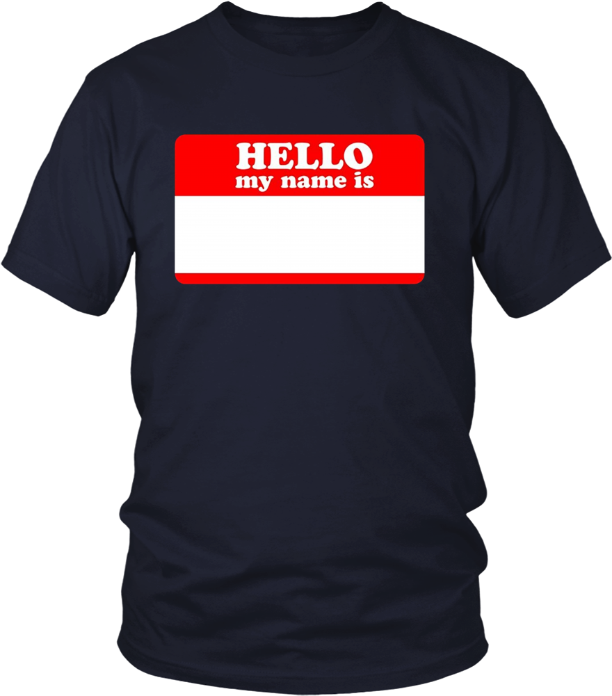 Hello My Name Is Sticker Shirt Write On Me Blank Color - Larry Bernandez T Shirt (1000x1000), Png Download