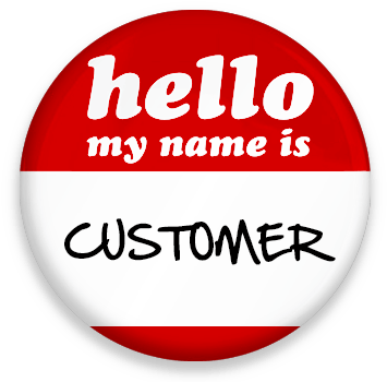 Hello My Name Is Customer - Hello My Name Is Labels (360x360), Png Download