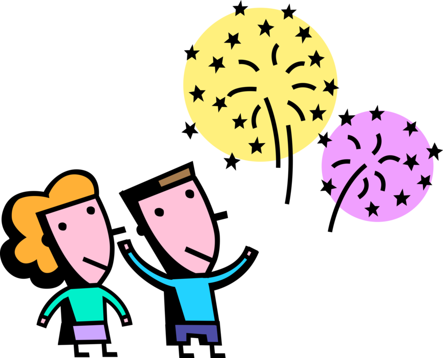 Vector Illustration Of 4th Of July Fireworks Low Explosive - Illustration (865x700), Png Download