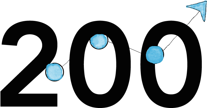 200 Text Large - 200+ (780x403), Png Download