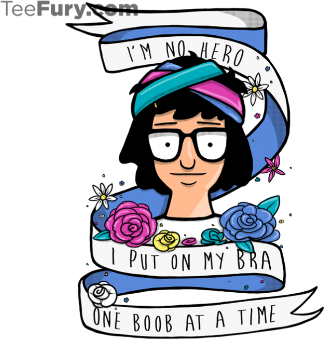 I'm No Hero Tshirt - Im No Hero I Put My Bra (799x706), Png Download