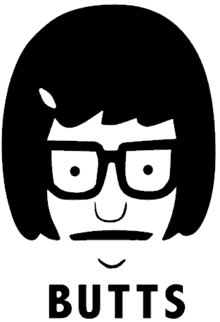 Tina Belcher Butts - Tina Bob's Burgers Black And White (324x456), Png Download