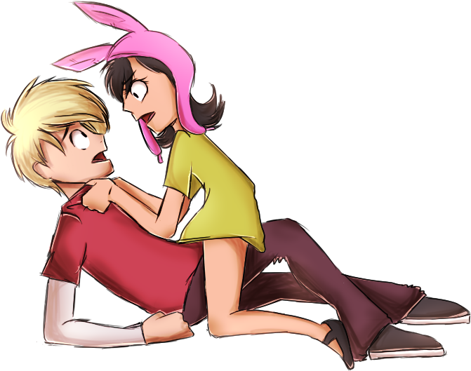 Png - Logan Bush And Louise Belcher (1000x700), Png Download