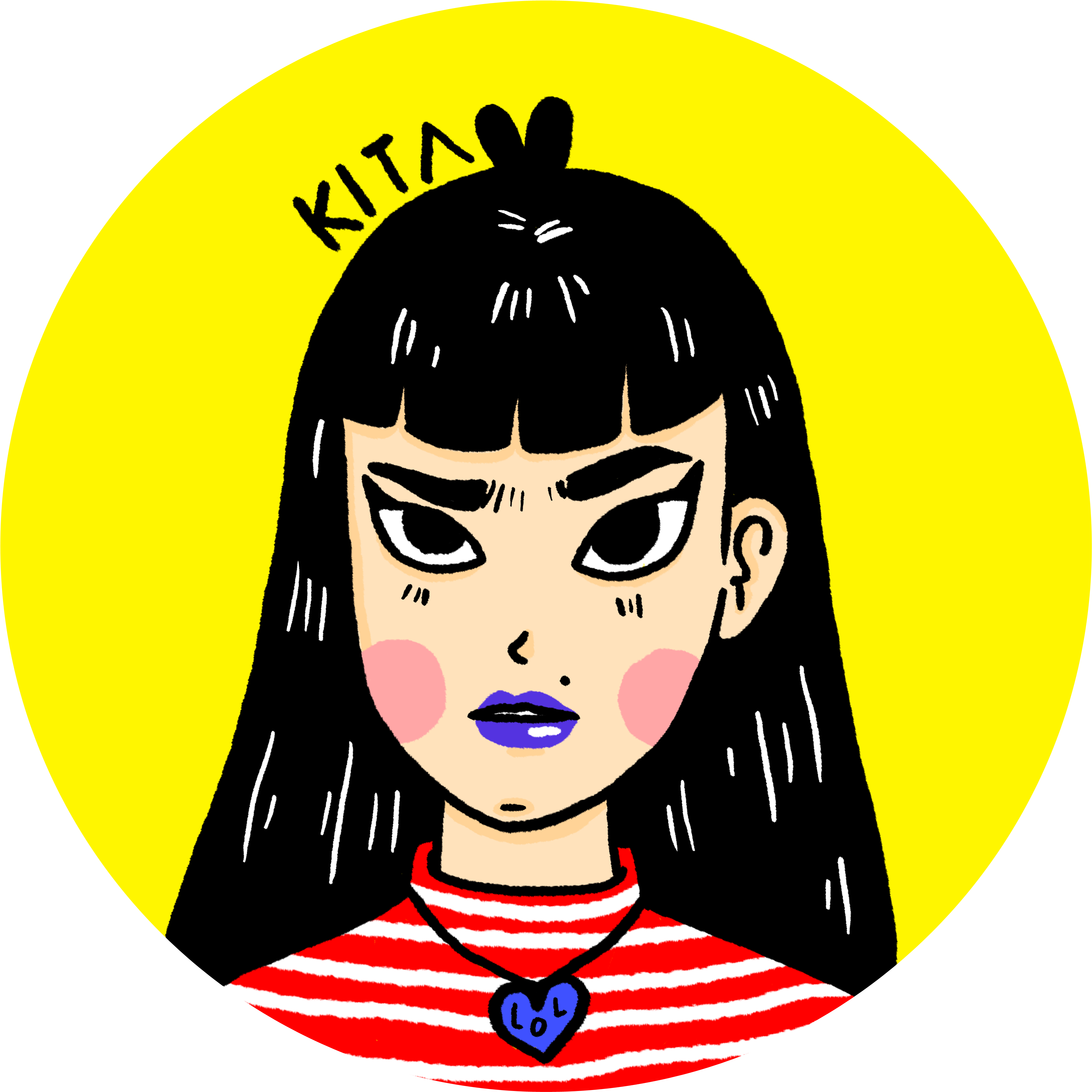 “tina Belcher Fan Art” Sticker 3 X 1 Inches Hand - (3508x3688), Png Download