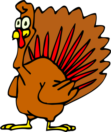 Turkey Clipart School - Thanksgiving Card For Brother And Family Card (435x517), Png Download