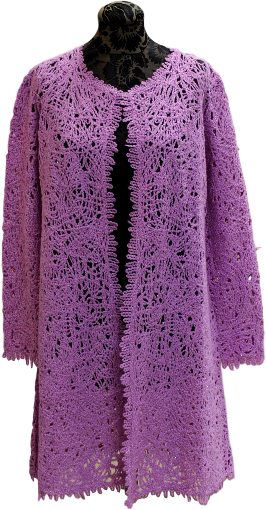 Cashmere Macramé Duster - Cashmere Wool (1016x1957), Png Download