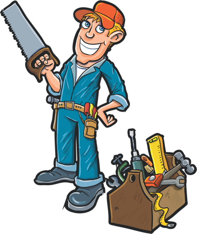 Handyman Tools Png Www Pixshark Com Images Galleries - Proud Worker Cartoon (400x474), Png Download