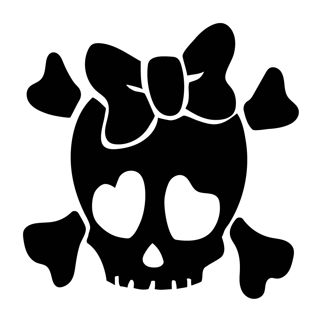 Skull Bowtie Decal - Pumpkin Carving Stencils Girls (1051x1051), Png Download