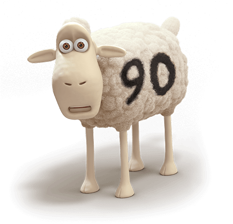 Serta Sheep Numbers (500x500), Png Download