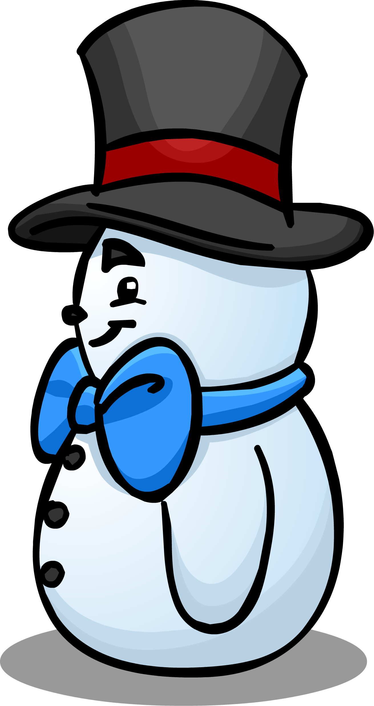Top Hat Snowman Sprite 003 (1311x2476), Png Download