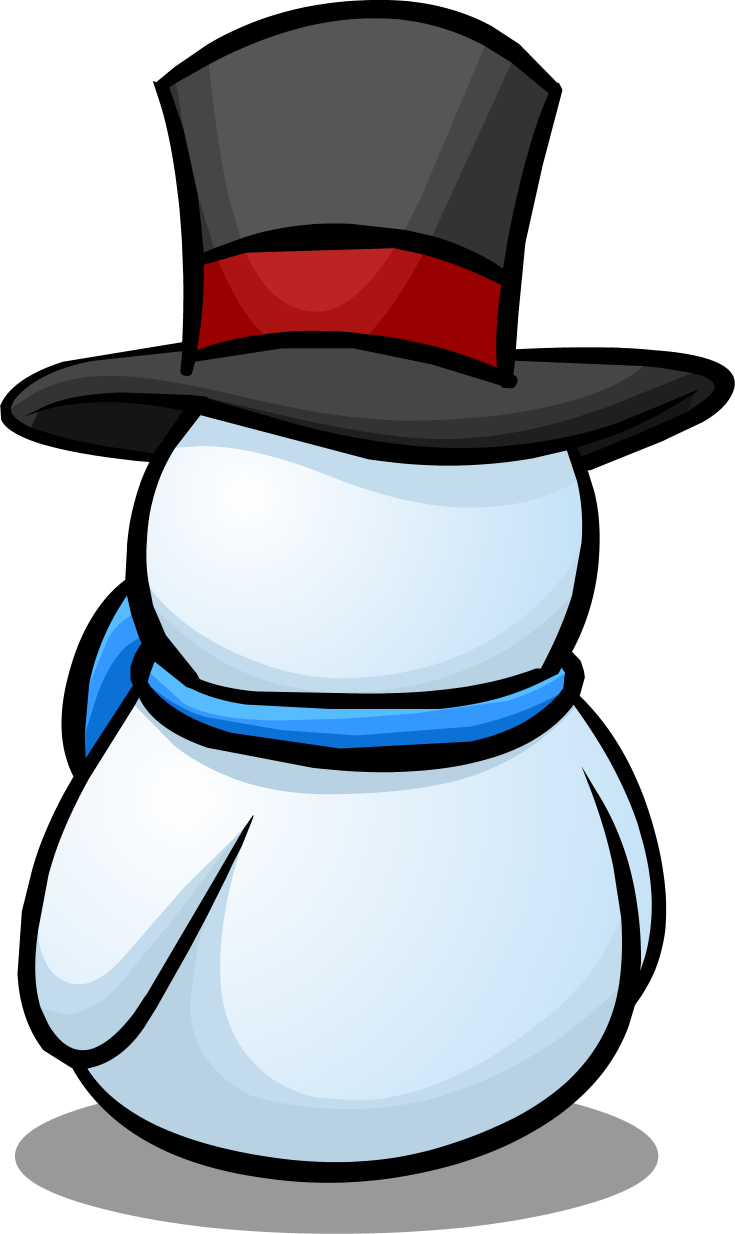 Top Hat Snowman Sprite 004 (1470x2468), Png Download