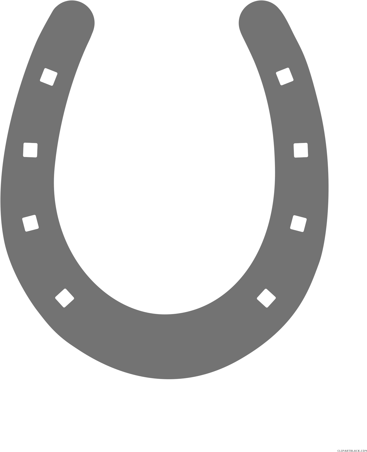 Horseshoe Clipart Black And White - Horseshoe Clipart Png (1697x2400), Png Download