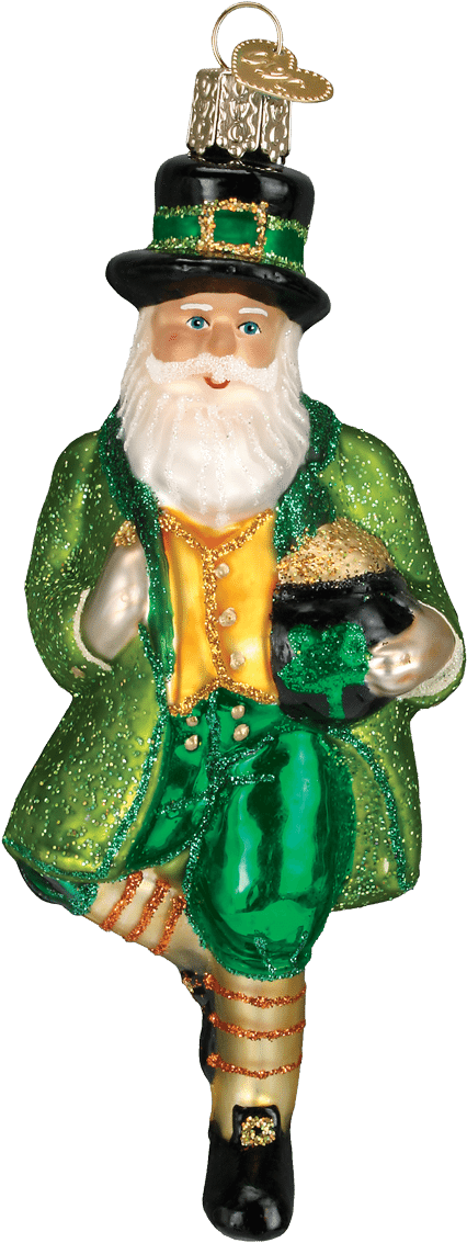 Irish Santa Ornament - Irish Santa Glass Ornament By Old World Christmas (1200x1200), Png Download