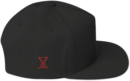 Black Snapback Cap With Subtle Red Sigil Of Lucifer - Hentai Hat Png (480x480), Png Download