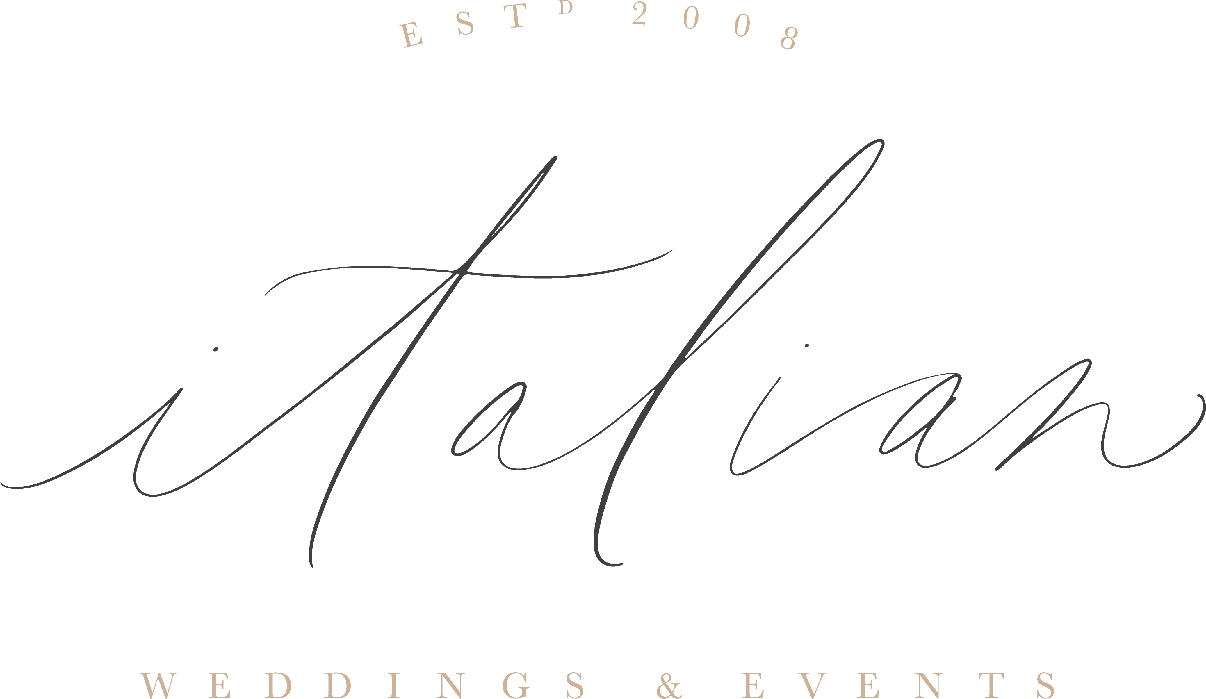 Italian Weddings And Events Logo - Calligraphy (4147x2404), Png Download
