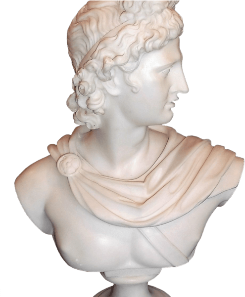 Apollo Marble Powder Bust - Sculpture Poudre De Marbre (600x600), Png Download