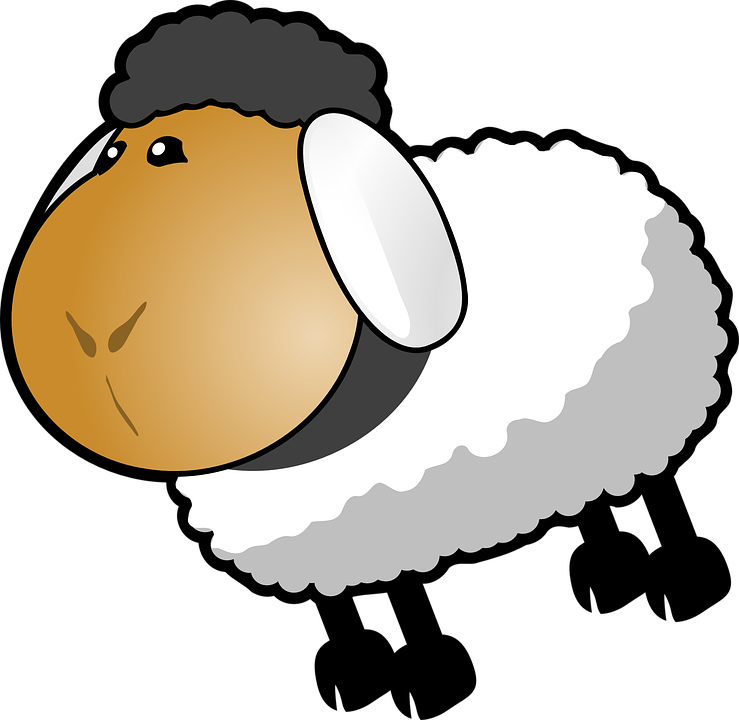 How To Set Use Sheep Dark Grey Hair Icon Png - Sheep Clip Art (600x585), Png Download