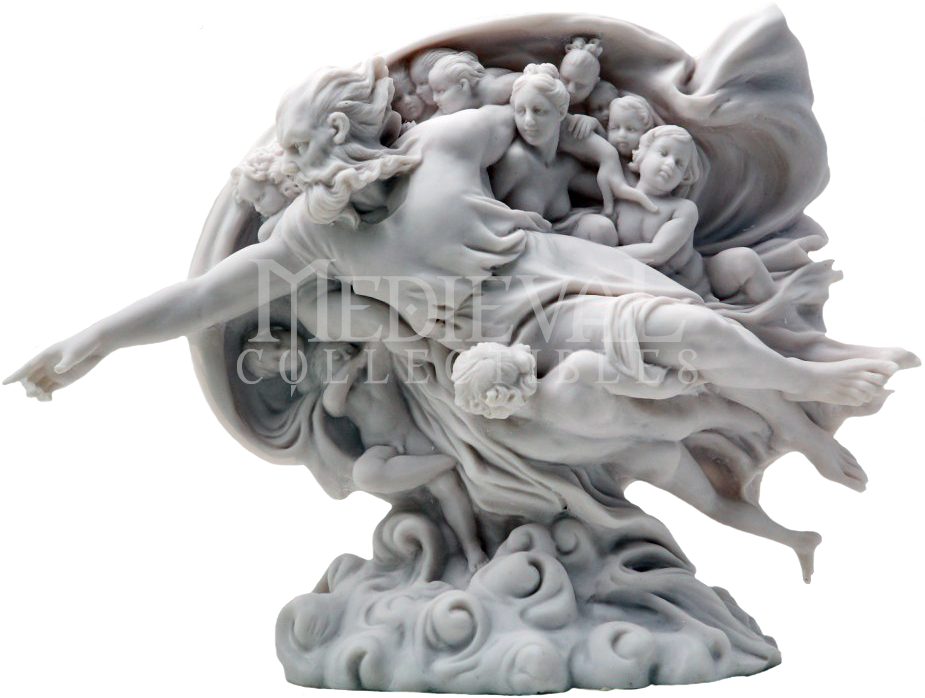 Marble Creation Of Man 2 Statue - Large Michelangelo The Creation Of Man God Statue Vatican (936x936), Png Download