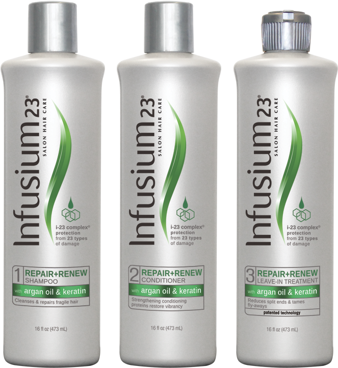 Repair And Renew Shampoo Conditioner Leave In Best - Infusium 23 Repair Renew Shampoo (749x767), Png Download
