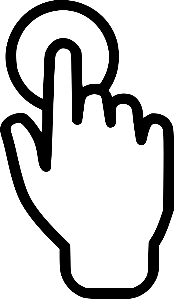 Touch Press Hand Finger Comments - Mobile Phone (570x980), Png Download