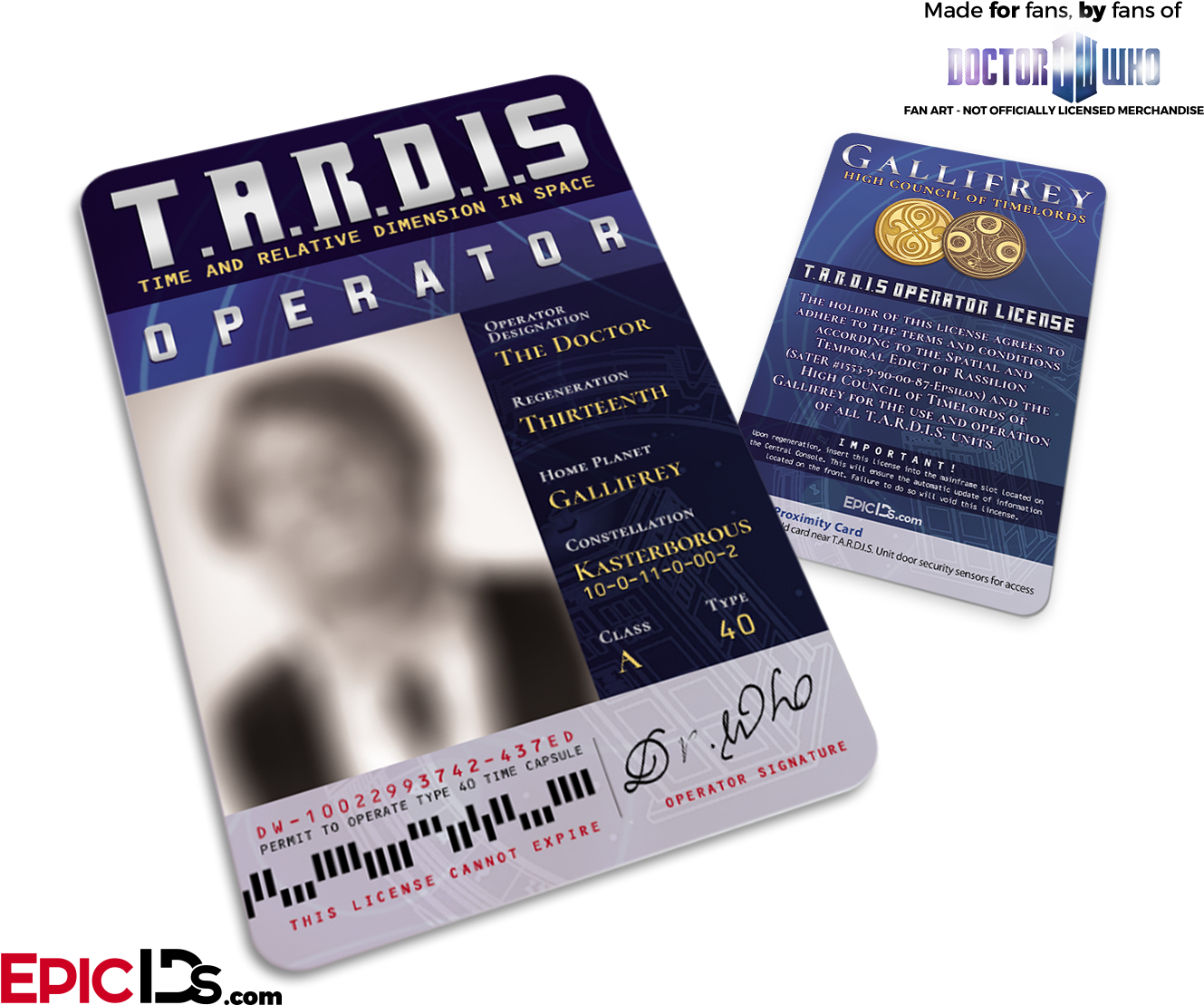Tardis 'doctor Who' Operator License - Doctor (1417x1181), Png Download