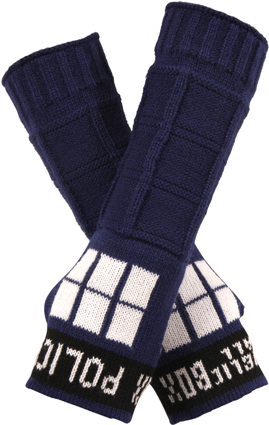 Doctor Who Tardis Arm Warmers - Tardis Armwarmers (850x850), Png Download