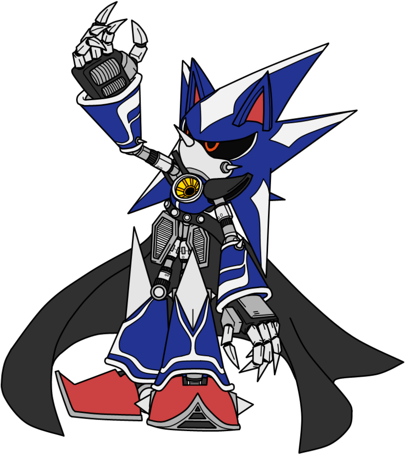 Neo The Hedgehog Images Neo Metal Sonic Hd Wallpaper - Neo Metal Sonic (848x943), Png Download